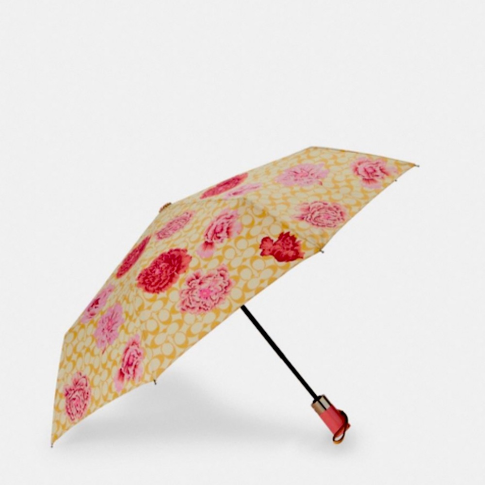 🆕COACH X KAFFE FASSETT FALL 2019 MINI SIGNATURE KAFFE FASSETT PRINT UMBRELLA